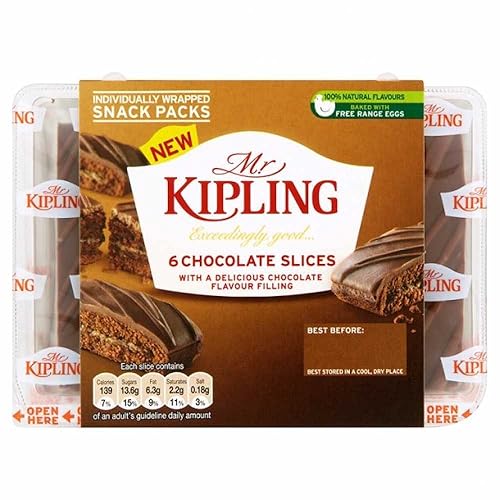 Mr. Kipling Chocolate Slices - 6 Pack - 7.2oz 205g