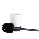Bath Bliss Monochrome Toilet Brush | Bathroom Cleaning | Rust Resistant | 360 Degree Bristle Brush | White & Black