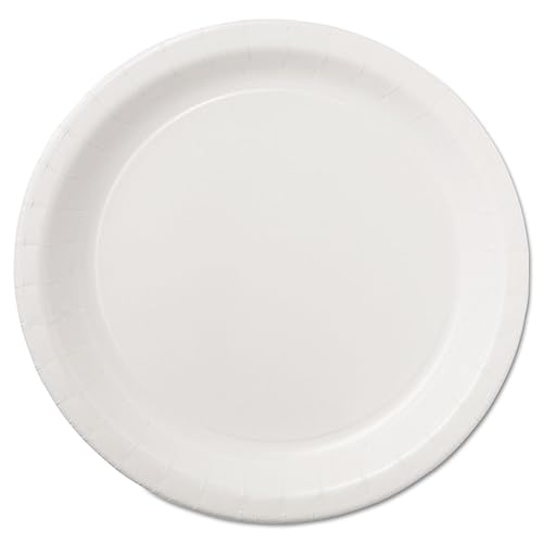 Hoffmaster PL7095 9" White Deep Ridge Paper Plate (10 Packs of 50)
