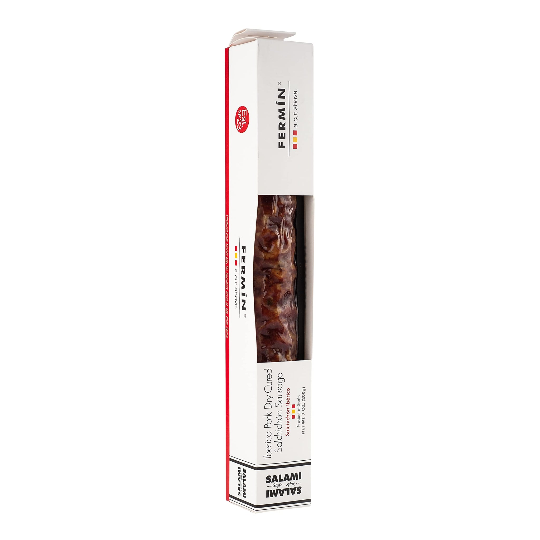 Fermin Salchichon- Dry-Cured Iberico Sausage, 7 oz | Premium Spanish Charcuterie Made with Iberico Pork