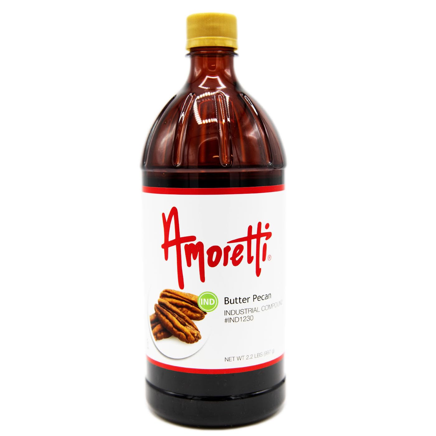 Amoretti - Butter Pecan Industrial Compound 2.2 lbs - Natural Flavors, Shelf Stable Even After Opening, Certified Kosher, TTB Approved, Perfect