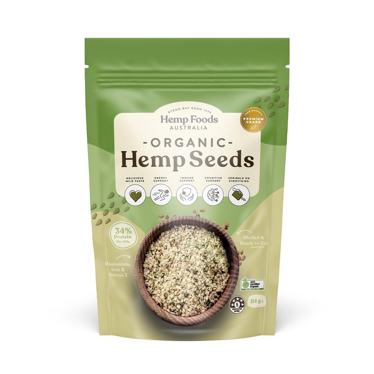 ESSENTIAL HEMP Organic Hemp Seeds Hulled 114g