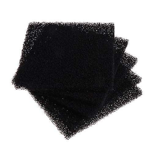 Hukai 5Pcs Universal Black Activated Carbon Foam Sponge Air Filter Impregnated Sheet Pad