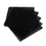 Hukai 5Pcs Universal Black Activated Carbon Foam Sponge Air Filter Impregnated Sheet Pad
