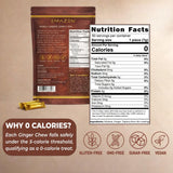 EMAZEN Ginger Chews Sugar Free Ginger Candy for Nausea & Motion Sickness Support Low Calorie, Healthy Snacks Natural Candy 50 Count, 12.3 OZ