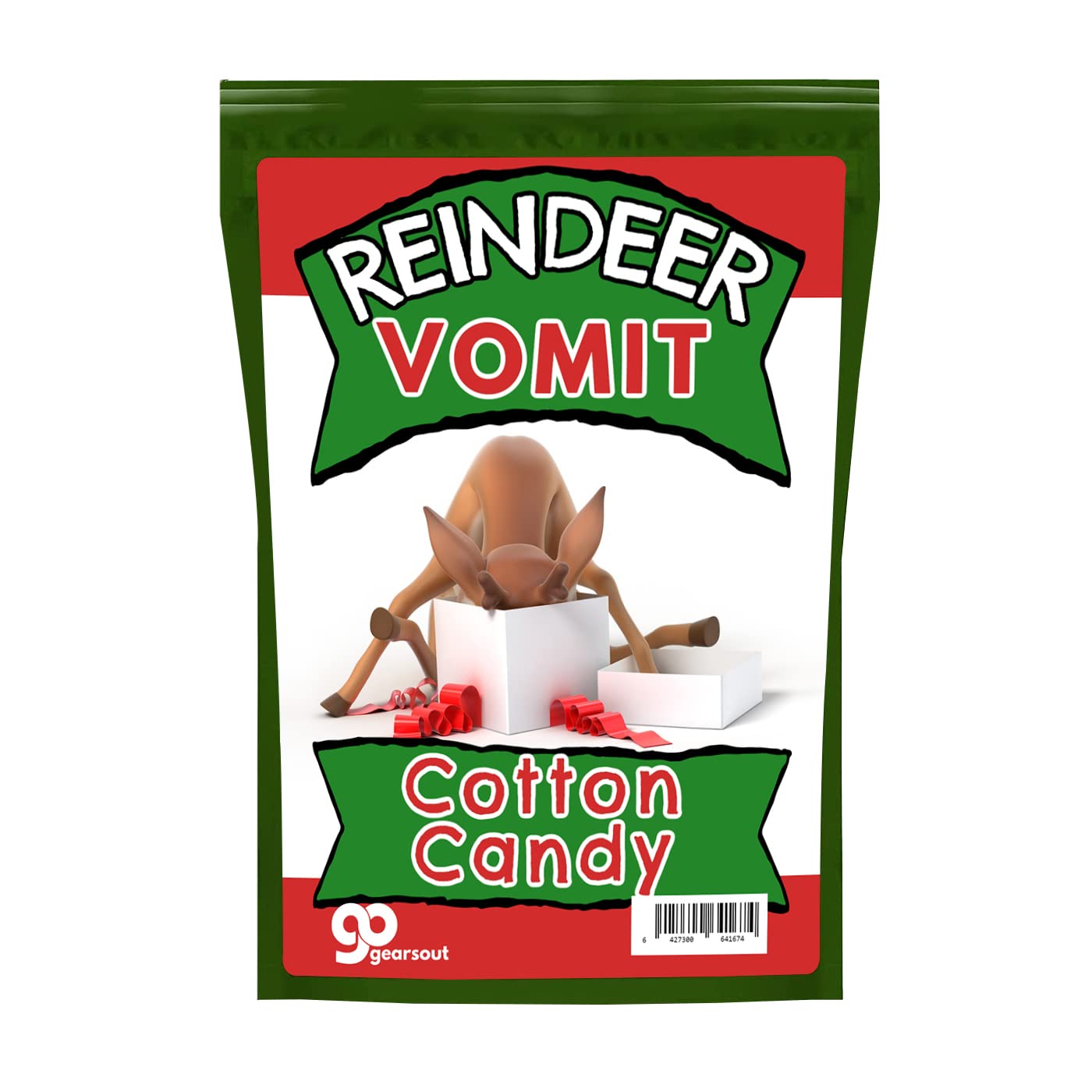 Reindeer Vomit Cotton Candy - Pink Novelty Candy for Kids - Stocking Stuffer, Christmas Gag Gift, Gluten-Free, Made in America