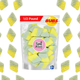 BUBS Sour Tutti Frutti Diamonds - Tutti Fruitti Flavor, 1/2 Pound Soft Foam Godis - Premium Vagen Swedish Candy by Susa Candy (Tutti Frutti Diamonds)