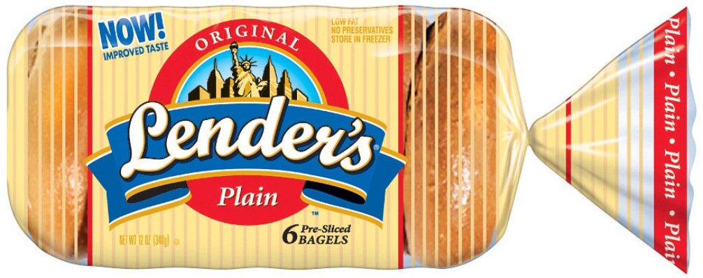 Lender's, Original Plain Bagel, 12 Ounce