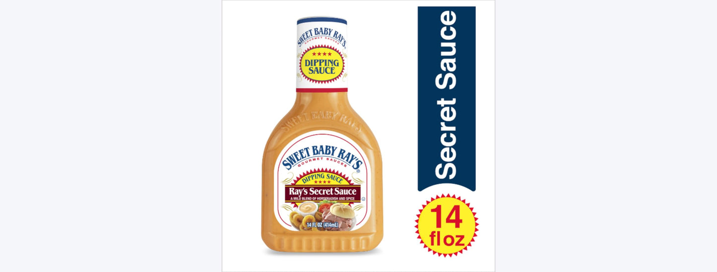 Sweet Baby Ray’s Ray's Secret Sauce - Mild Blend of Horseradish and Spice, Perfect for Dipping - 14 Oz (Pack of 3)