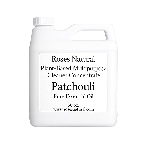 Roses Natural Patchouli Multipurpose Cleaner Concentrate, 36 oz | Plant-Based, Non-Toxic, Biodegradable | Streak-Free Cleaning for Kitchen, Bathroom