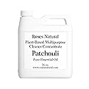 Roses Natural Patchouli Multipurpose Cleaner Concentrate, 36 oz | Plant-Based, Non-Toxic, Biodegradable | Streak-Free Cleaning for Kitchen, Bathroom
