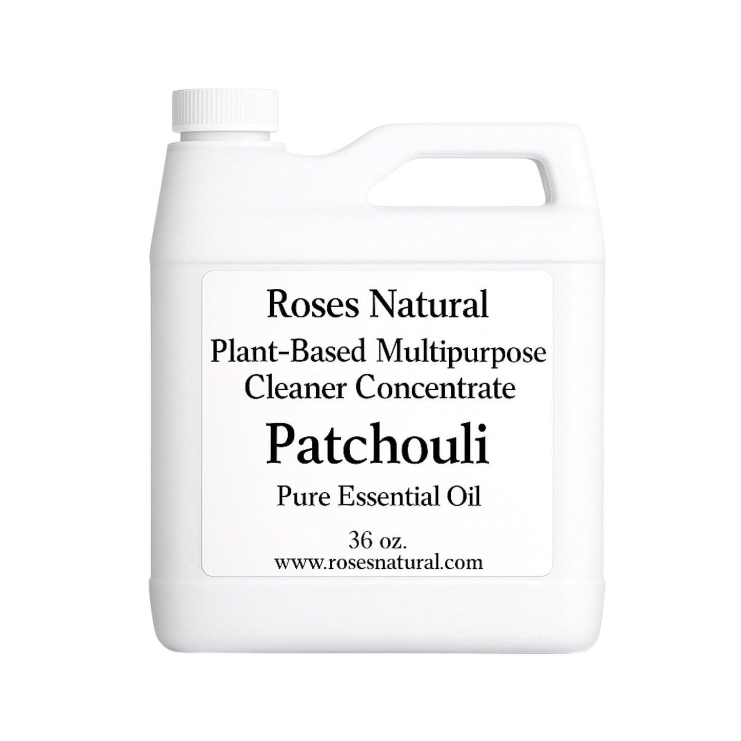 Roses Natural Patchouli Multipurpose Cleaner Concentrate, 36 oz | Plant-Based, Non-Toxic, Biodegradable | Streak-Free Cleaning for Kitchen, Bathroom