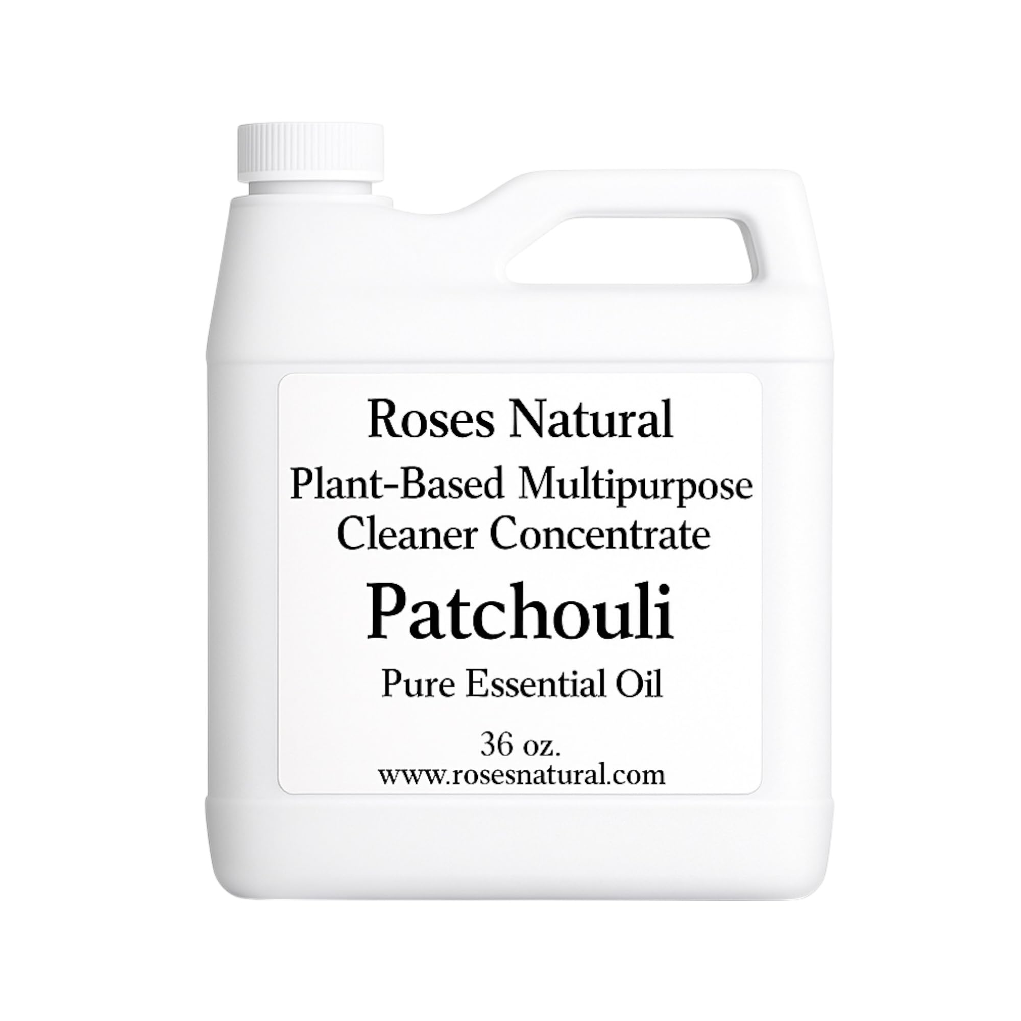 Roses Natural Patchouli Multipurpose Cleaner Concentrate, 36 oz | Plant-Based, Non-Toxic, Biodegradable | Streak-Free Cleaning for Kitchen, Bathroom