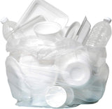 Aluf Plastics High Density Trash Bags, 16 Gallon, 1000 Count, 8 Micron (eq), 24" x 33", Clear, for Bathroom, Office, Industrial, Commercial