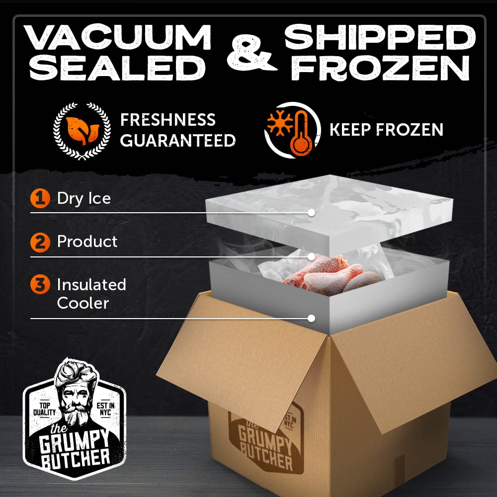 Grumpy Butcher Heritage Chicken Wings Cooked & Microwaveable, 2 Pack (20 oz each) - Premium Garlic Parmesan Rub Fully-Cooked Wings - Microwaves from