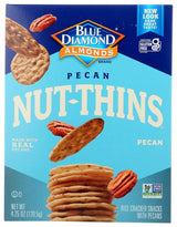 Blue Diamond Nut-Thins Pecan Nut & Rice Cracker Snacks 4.25 oz (Pack of 6)
