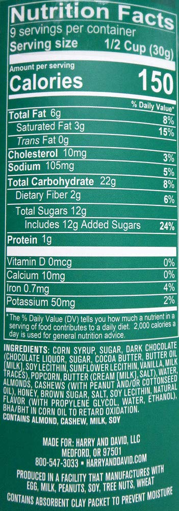 Harry & David Dark Chocolate Moose Munch Premium Popcorn Holiday Canister