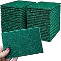 Kleen Handler Green Medium Duty Cleaning Pads - Medium Duty Kitchen Scrub Sponges, Scouring Pads for Washing Dishes, Bathroom, Restaurant Cleaning