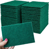 Kleen Handler Green Medium Duty Cleaning Pads - Medium Duty Kitchen Scrub Sponges, Scouring Pads for Washing Dishes, Bathroom, Restaurant Cleaning