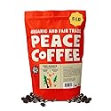Peace Coffee Tree Hugger Signature Blend Dark Roast Whole Bean Coffee, 5 lb, Organic Fair Trade, Nutty, Smooth Flavor, Shade Grown, Fresh Roasted