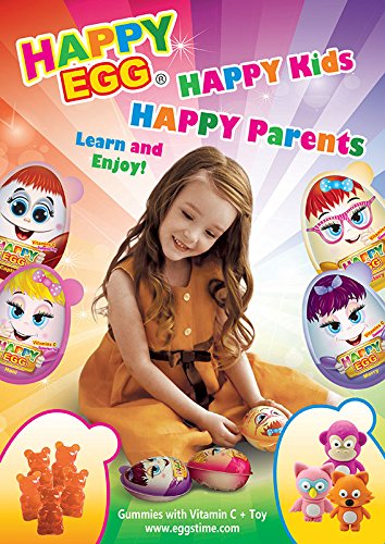Jumbo Happy Egg + Gummies with Vitamin C + Toy (Pack of 3 eggs)