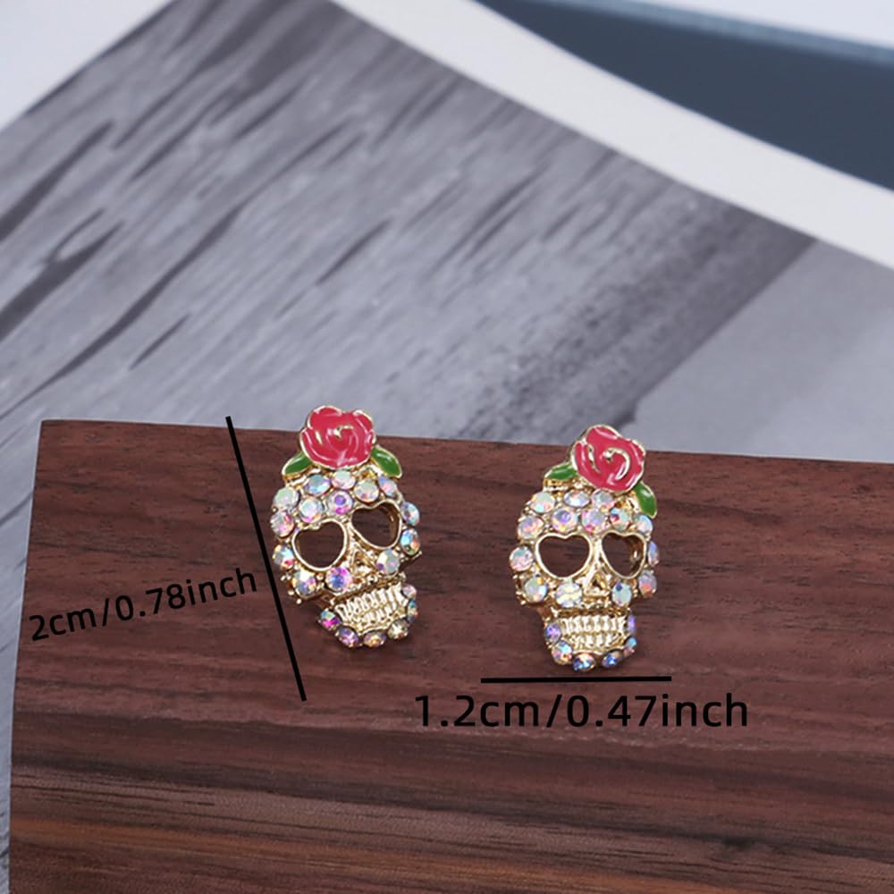 Rose Skull Jewelry Earrings Earrings Earrings