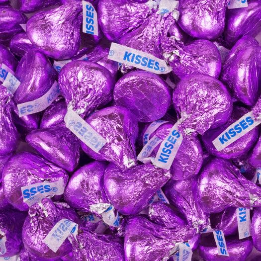 90ct Custom Promotional Candy Purple Kisses & DIY Photo or Logo Stickers
