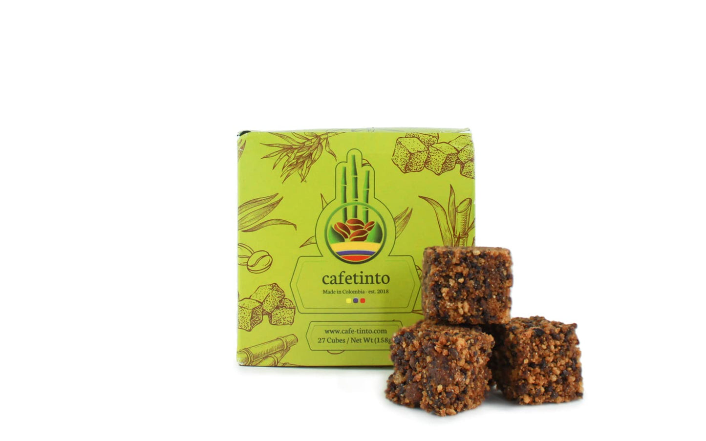 Cafetinto Organic Instant Coffee Cubes 27 Pieces | Colombian Coffee & All Natural Panela Coffee Cubes | Naturally Sourced | Provides Natural