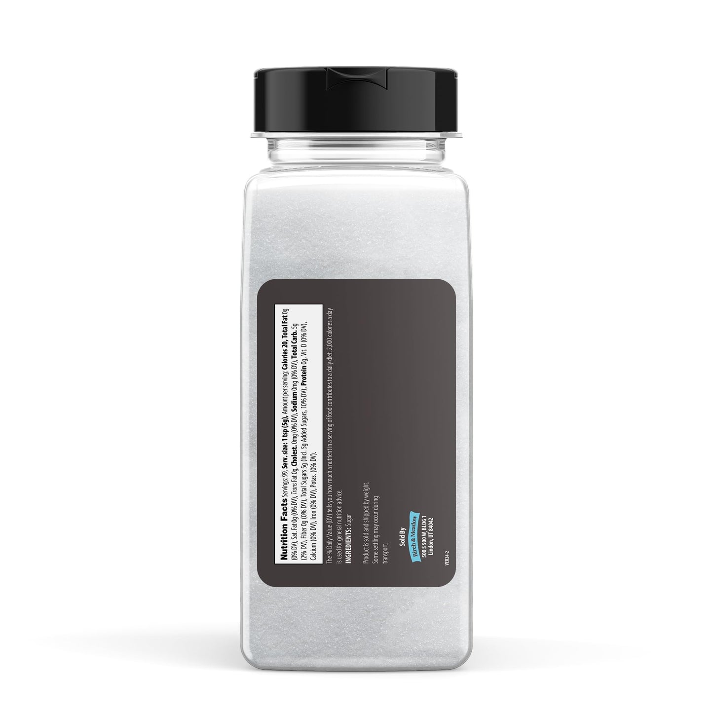 Birch & Meadow White Sanding Sugar, 1.1 lb. Colorful Sugar Crystals for Festive Holiday Baking