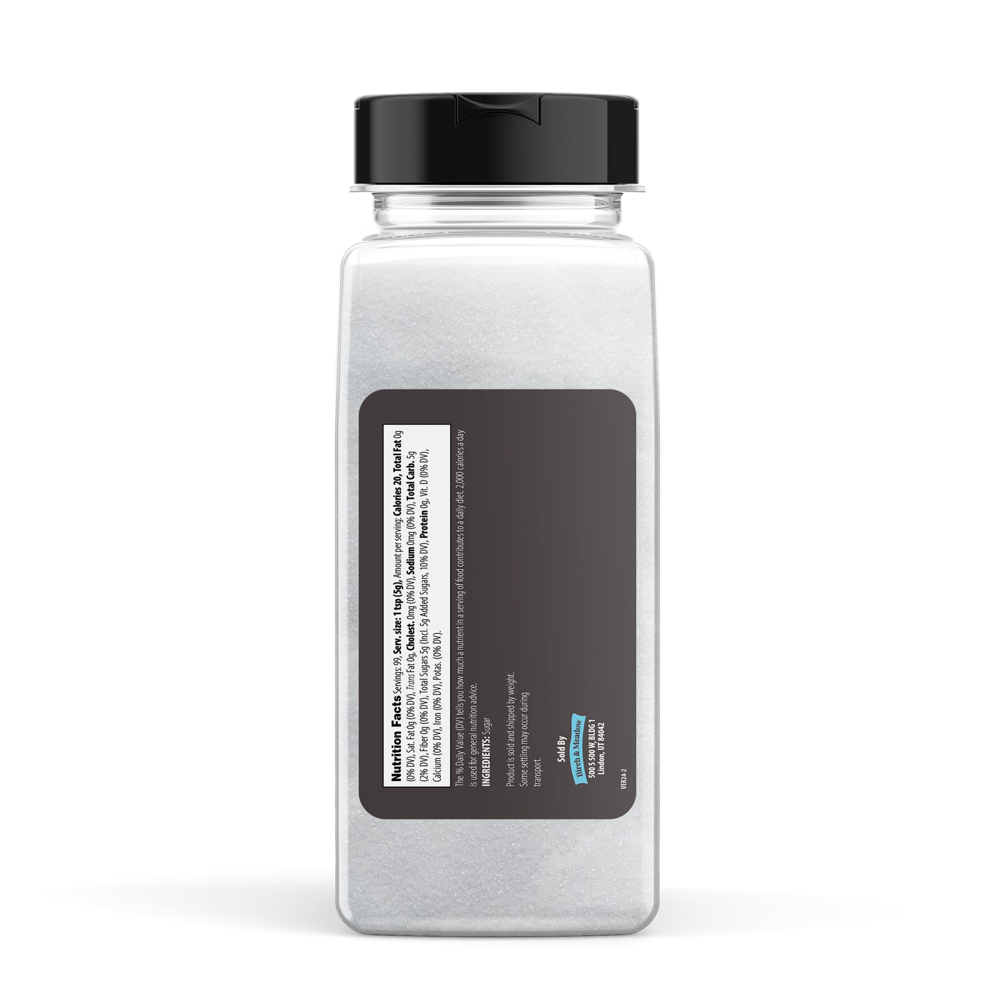 Birch & Meadow White Sanding Sugar, 1.1 lb. Colorful Sugar Crystals for Festive Holiday Baking