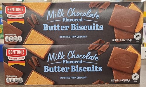 Milk Chocolate Covered Butter Cookies - 4.4-Ounce Boxes (Pack of 2)