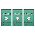 Mrs. Meyer's Clean Day Dryer Sheets, Basil Scent, (Pack of 3)