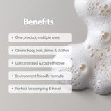 Multi-Purpose Liquid Soap,Ecological Cleaner Care- Body care Soap, Hand Wash Laundry, Dish Soap -Body Wash soap Concentrated Liquid Gel -125 ml (4.2