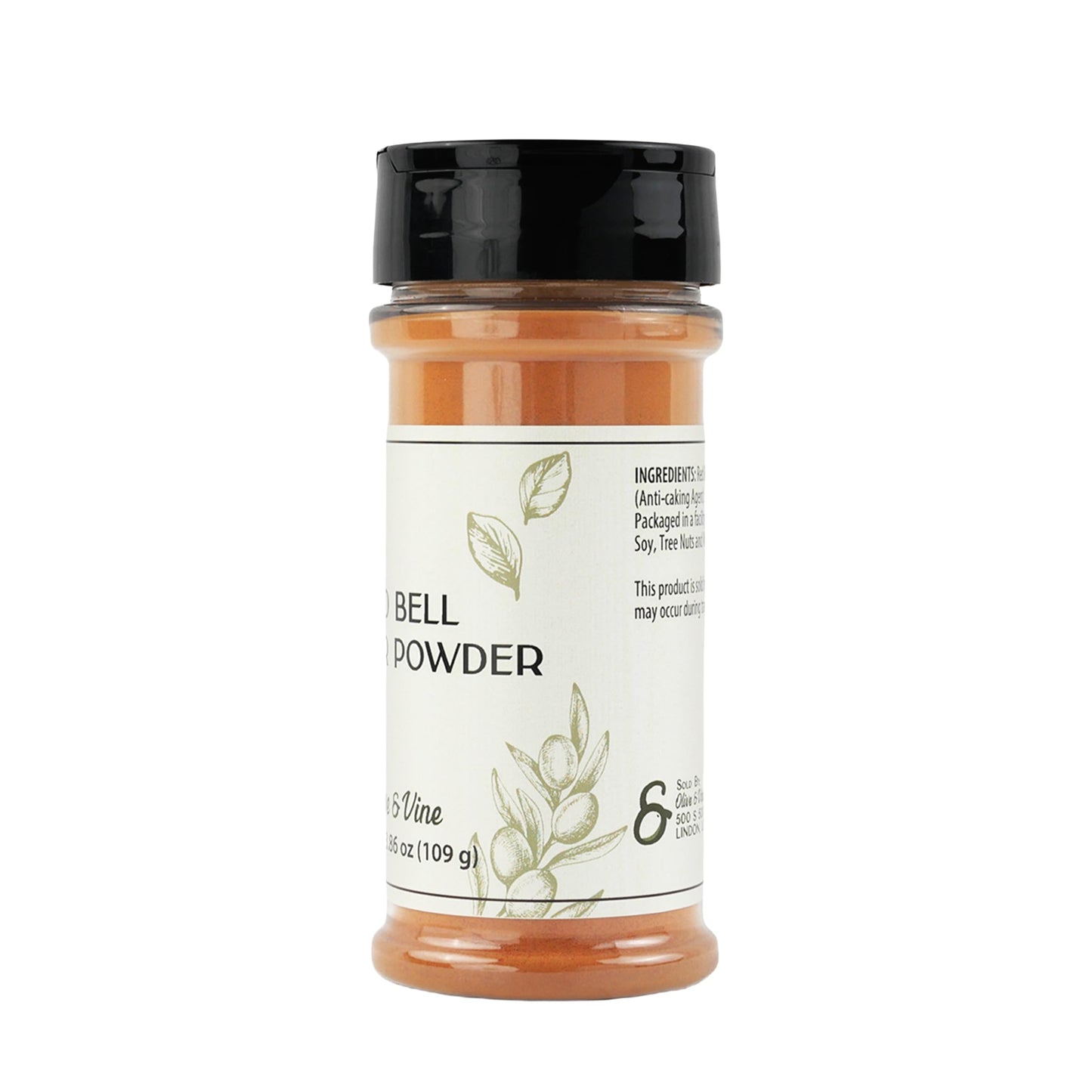 Olive & Vine Red Bell Pepper Powder, Sweet & Vibrant, For Seasoning & Sauces, Rich Tradition, Authentic Taste, For Global Recipes (3.86 Ounce)