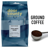 Door County Coffee Highlander Grogg DECAF Flavored Coffee Ground - 5 lb Bag - Flavored Ground Medium Roast - 100% Specialty Arabica - Gourmet - Irish
