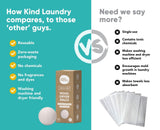 Kind Laundry - Wool Dryer Balls, Tavel Natural Dryer Balls, Pure New Zealand Wool Dryer Balls Laundry Essentials, Dryer Balls for Pet Hair Removal