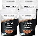 Terrasoul Superfoods Organic Carob Powder, 4 Lbs (4 Pack) - Cocoa Powder Alternative | High in Fiber