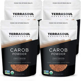 Terrasoul Superfoods Organic Carob Powder, 4 Lbs (4 Pack) - Cocoa Powder Alternative | High in Fiber
