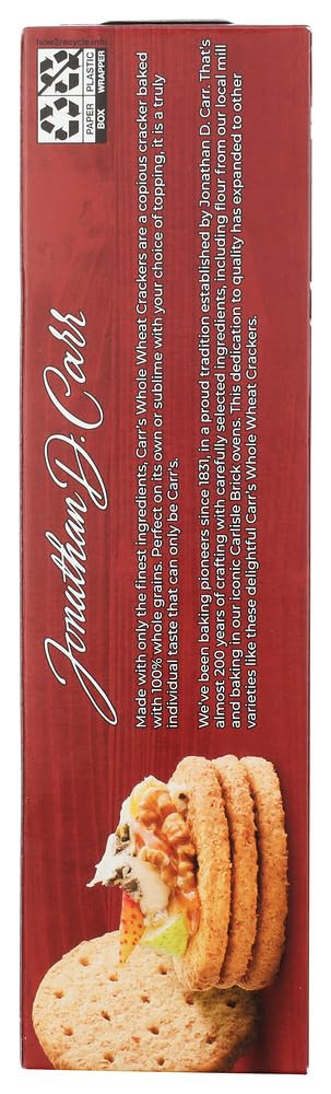 Carrs Whole Wheat Crackers 7.0 OZ (Pack of 12)