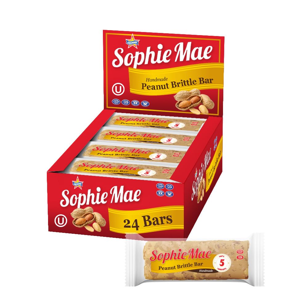 Atkinson's Sophie Mae Peanut Brittle Bar Salty Sweet 2.25oz 24ct Pack