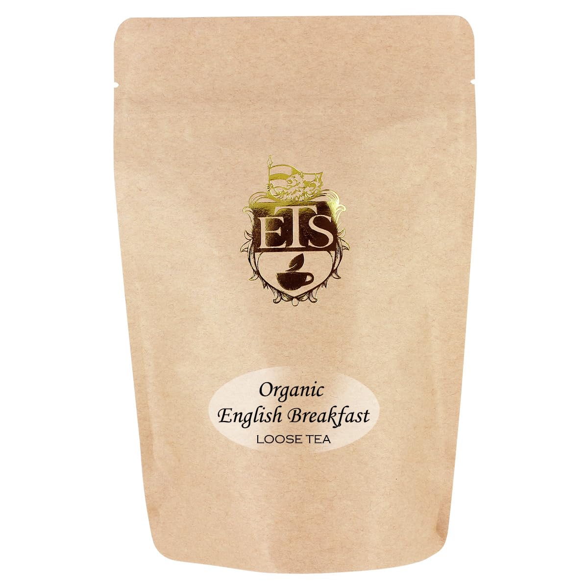 Organic English Breakfast Tea Loose Leaf 16oz Pouch | Full Bodied and Smooth Morning Blend | Traditional Black Tea from Sri Lanka China and Tanzania |