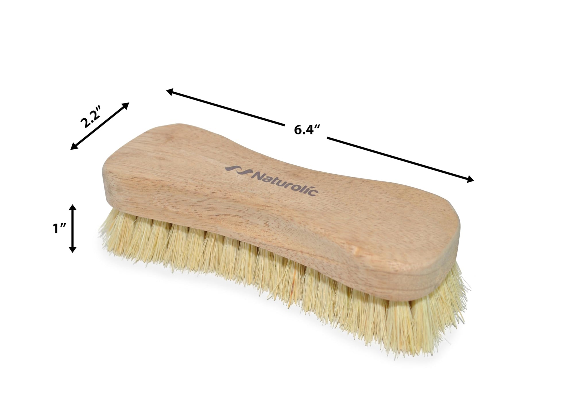 All-Natural Wooden Scrub Brush Set | Eco-Friendly Cleaning Brush Set with Tampico Bristles | Floor Scrub Brush & Shower Scrubber for Bathroom, Tub