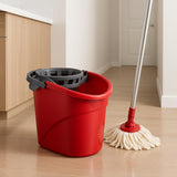 eSharks 2.5 Gallon Mop Bucket with Built-in Wringer Red Cleaning Bucket for Floor Care Home Use Workspaces Janitorial Tasks and Household Cleaning