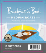 Wolfgang Puck Coffee, Breakfast in Bed, 12 Gram Soft Pods, 16 Count (Pack of 1)