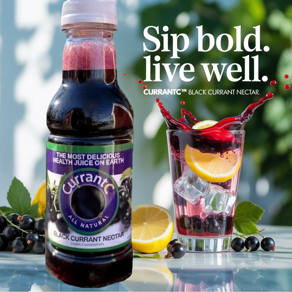 100% All Natural Black Currant Nectar 16 oz. - 12 pack