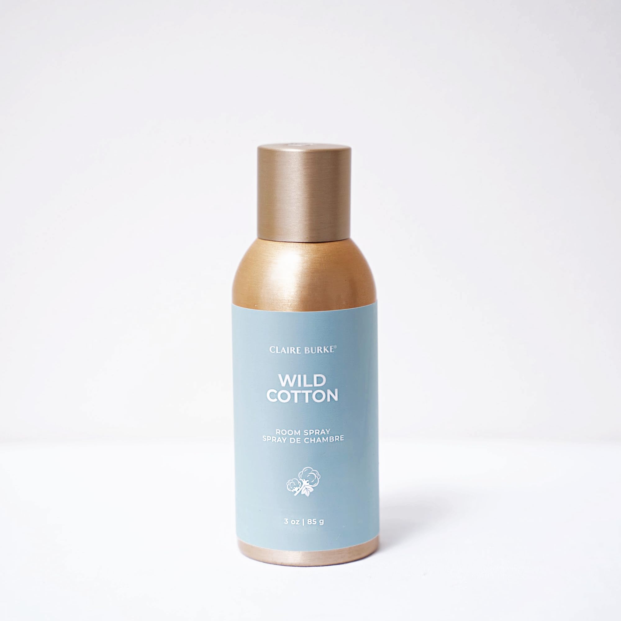 Claire Burke Wild Cotton Scent Room Spray, 3 oz - Fresh Home Fragrance & Air Freshener, Natural Scent Home Fragrance, Long Lasting Natural Air