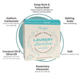 Tangie Laundry Bar Concentrate | Dissolves To Make 128+ Loads of Liquid Laundry, Zero Waste Laundry Detergent