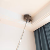 Midoneat Gray Ostrich Feather Duster with 71 Inch Extendable Pole, Microfiber Duster for Home Cleaning