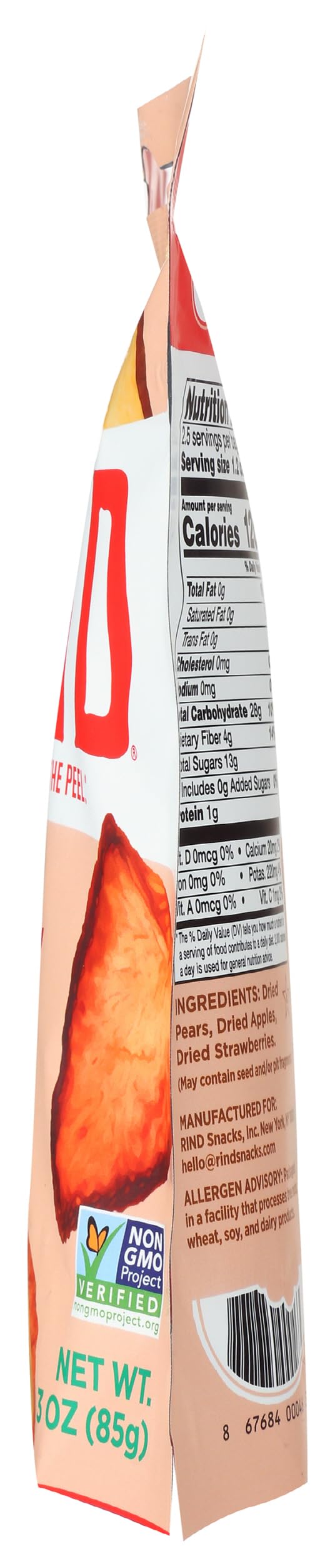 Rind, Straw Peary Blend Fruit Snack, 3 Ounce