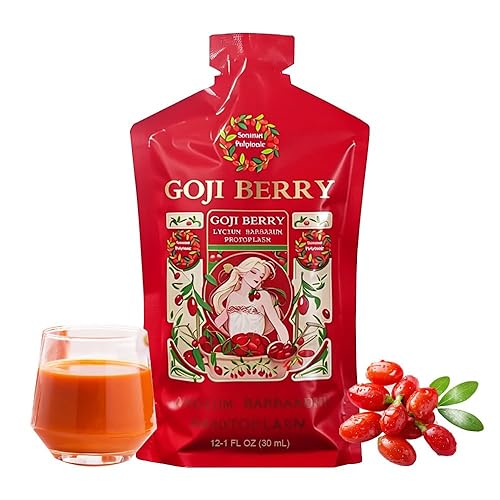 Somnus Pulptonic Goji Berries Juice Drink- For Smoothies, Trail Mix, Baked Goods, Oatmeal & More - Vitamin A, Antioxidants, Fiber - Goji Berry